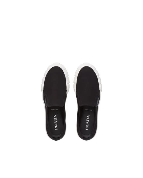 Black/white Prada Cassetta Wheel Sneakers 